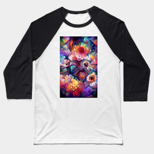 Flower Kaleidoscope Baseball T-Shirt